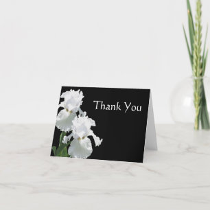 Tarjeta De Agradecimiento Iris blancos en negro