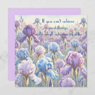 Tarjeta De Agradecimiento Iris y presupuesto con barba