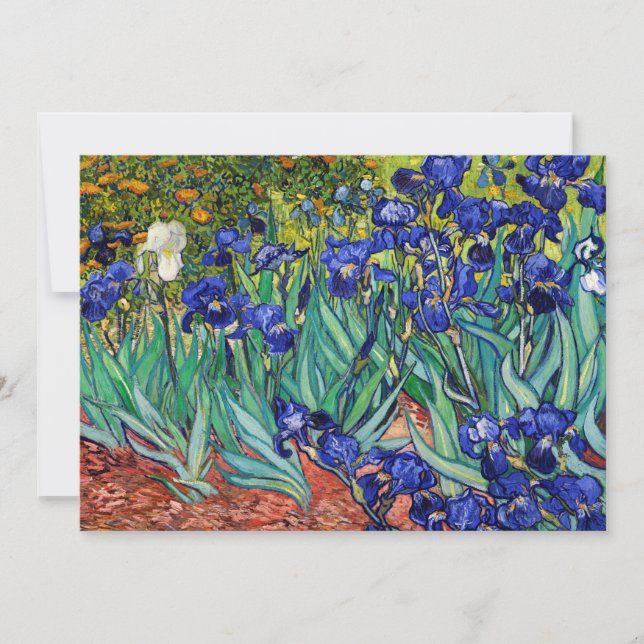 Tarjeta De Agradecimiento Irises de Vincent van Gogh (Anverso)