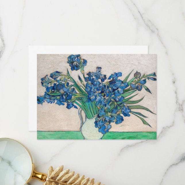 Tarjeta De Agradecimiento Irises de Vincent van Gogh (Anverso/Reverso In Situ)