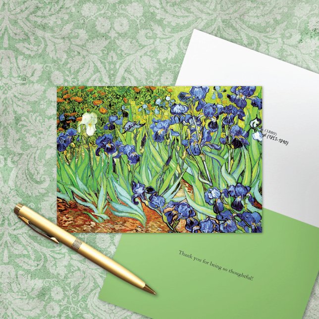 Tarjeta De Agradecimiento Irises en el jardín Vincent Van Gogh (Subido por el creador)