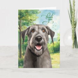 Tarjeta De Agradecimiento Irish Wolffhound Dog in a Country Meadow