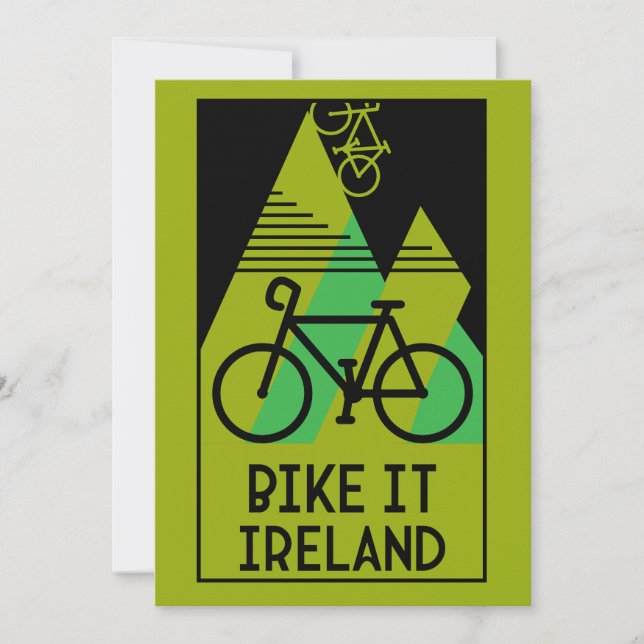 Tarjeta De Agradecimiento Irlanda en bicicleta (Anverso)
