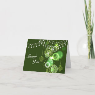 Tarjeta de agradecimiento irlandesa verde blanca d