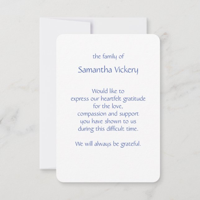 Tarjeta De Agradecimiento Isaías 41:10 Escrituras Funeral Gracias Costumbre  (Reverso)