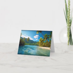 Tarjeta De Agradecimiento Isla Paradisíaca de Costa Rica