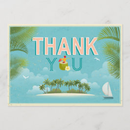 Tarjeta De Agradecimiento Island Resort Beach Destination Gracias