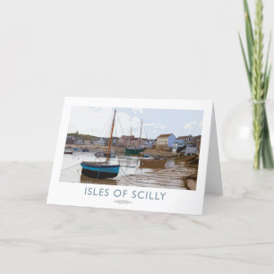 Tarjeta De Agradecimiento Islas del Poster del Scilly Railway