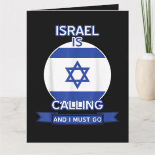 Tarjeta De Agradecimiento Israel está llamando y debo ir
