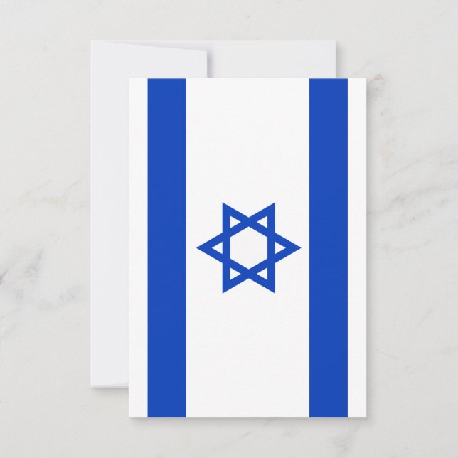 Tarjeta De Agradecimiento Israel flag  (Anverso)
