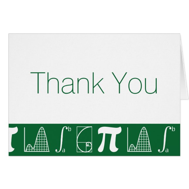 Tarjeta de agradecimiento It Adds Up in Green (Anverso (Horizontal))