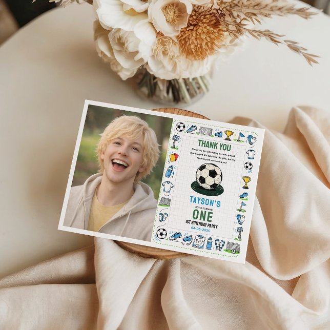 Tarjeta De Agradecimiento It’s Game Time football 1st Birthday (It’s Game Time football 1st Birthday Thank You Card
)