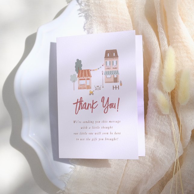 Tarjeta De Agradecimiento It Takes A Village Baby Shower Thank You (Subido por el creador)