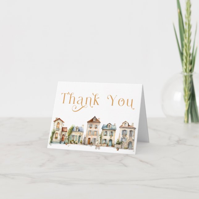 Tarjeta De Agradecimiento It Takes a Village Baby Shower Thank You Card (Anverso)