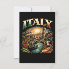 Tarjeta De Agradecimiento Italia Eterna