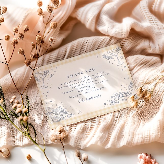 Tarjeta De Agradecimiento Italian Aperitivo Ciao Miss Bridal Shower (Subido por el creador)