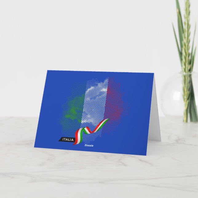 Tarjeta De Agradecimiento Italian flag (Reverso)