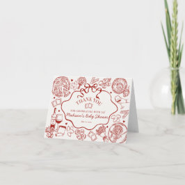 Tarjeta De Agradecimiento Italian Pasta Dinner Party Thank You Card
