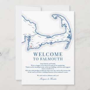 Tarjeta De Agradecimiento Itinerario de fin de semana de boda en Coonamesset