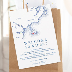 Tarjeta De Agradecimiento Itinerario de fin de semana de boda en Oceanview d