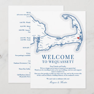Tarjeta De Agradecimiento Itinerario de fin de semana de boda en Wequassett