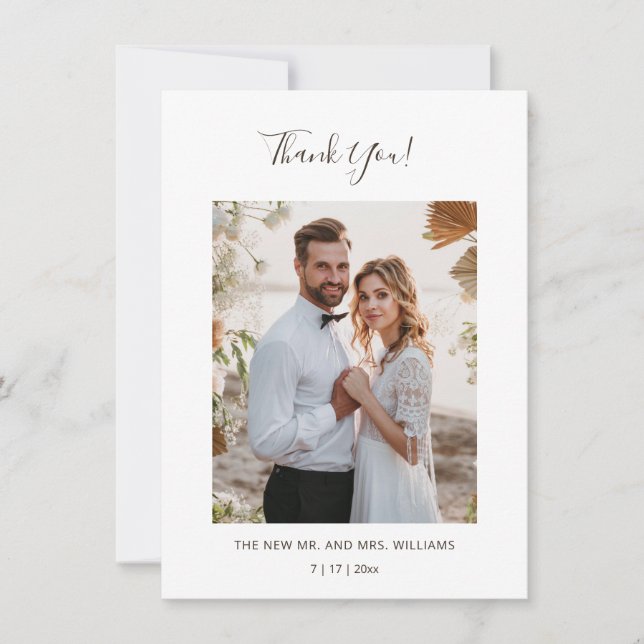 Tarjeta De Agradecimiento Ivory 3D Magnolia Flower (Anverso)