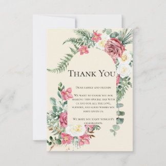 Tarjeta De Agradecimiento Ivory Lace Elegant Personalized Wedding Gratitude