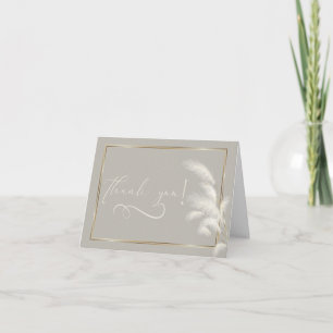 Tarjeta De Agradecimiento Ivory Pampas Grass Allison1a
