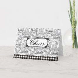 Tarjeta De Agradecimiento JACK RUSSELL Terrier Black Toile con personalizaci