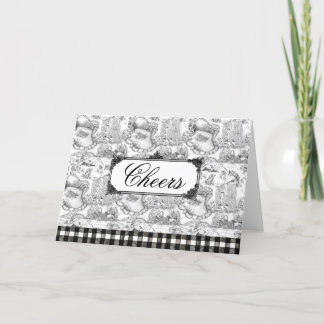 Tarjeta De Agradecimiento JACK RUSSELL Terrier Black Toile con personalizaci