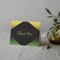 Jamaica Verde Negro y Oro Caribe Elegante