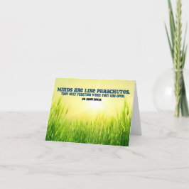 Tarjeta De Agradecimiento James Dewar cita Inspiradora "Mentes"