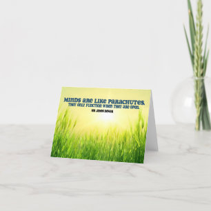 Tarjeta De Agradecimiento James Dewar cita Inspiradora "Mentes"