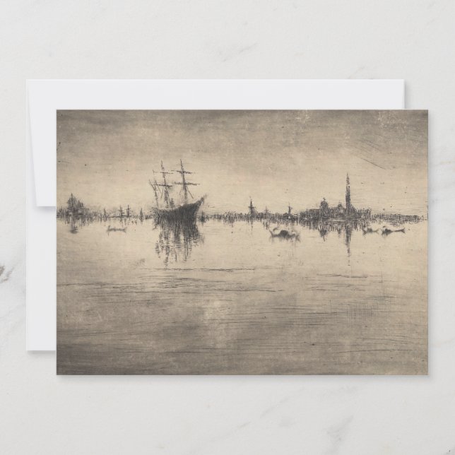 Tarjeta De Agradecimiento James Whistler - Nocturne, de Venecia (Anverso)