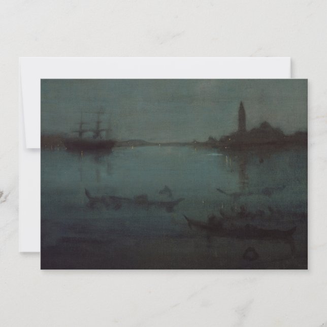 Tarjeta De Agradecimiento James Whistler - Nocturne: La laguna, Venecia (Anverso)