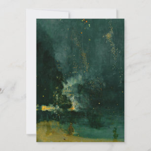 Tarjeta De Agradecimiento James Whistler - Nocturno en negro y dorado