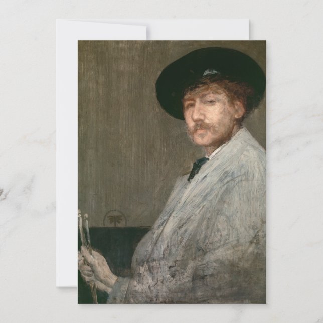 Tarjeta De Agradecimiento James Whistler - Retrato del pintor (Anverso)