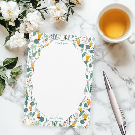 Tarjeta De Agradecimiento Jardín Acuático Floral Despedida de Soltera Lindo 