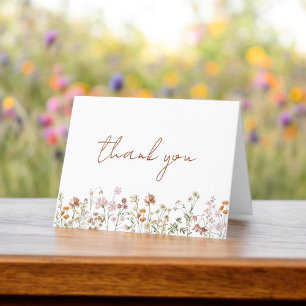 Tarjeta De Agradecimiento Jardín Botánico Floral de Shower Nupcial de Flor S