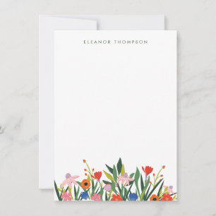 Tarjeta De Agradecimiento Jardín Colorido Floral Despedida de Soltera Person