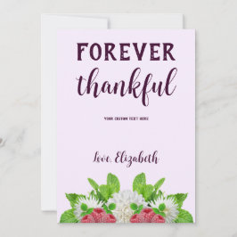 Tarjeta De Agradecimiento Jardín Dahlia Desayuno para la Novia