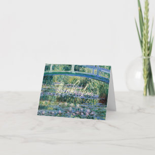 Tarjeta De Agradecimiento Jardín de arte de nenúfares de Monet para despedid