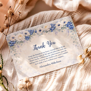 Tarjeta De Agradecimiento Jardín de Bayas Floral Primer Cumpleaños