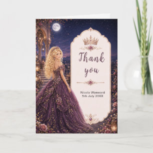 Tarjeta De Agradecimiento Jardín de ciruelas bajo la luz de la luna Sweet Si