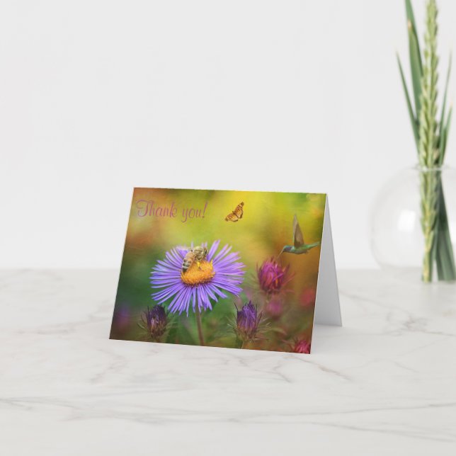 Tarjeta De Agradecimiento Jardín de ensueño (Anverso)