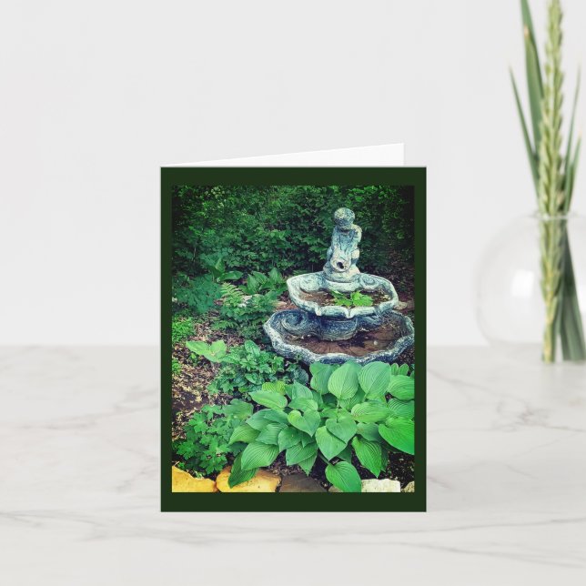 Tarjeta De Agradecimiento Jardín de Hostas (Anverso)
