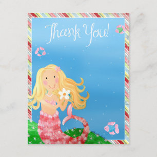 Tarjeta De Agradecimiento Jardín de la sirena - gracias cardar