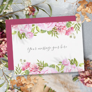 Tarjeta De Agradecimiento Jardín de Rosas Mensaje Personalizado