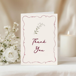 Tarjeta De Agradecimiento Jardín Floral de Boda de Cabaña Toscana
