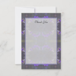 Tarjeta De Agradecimiento Jardín floral púrpura